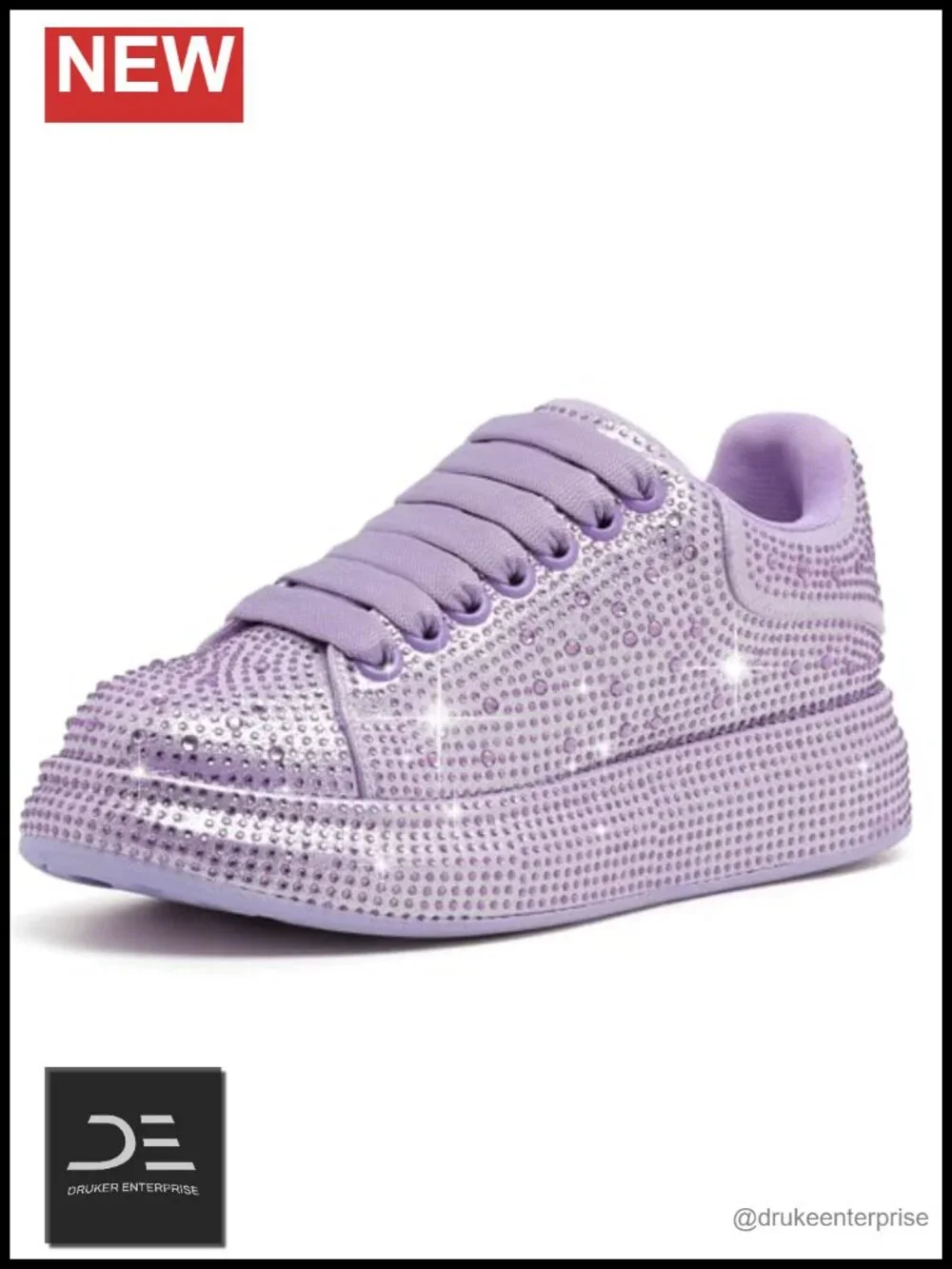 Rhinestone Platform Sneakers Sparkly Wedding Tennis Shoes Comfort Walking Party